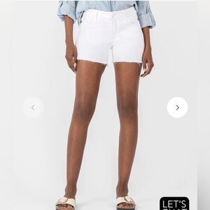 Kut From the Kloth Gidget White Denim Shorts